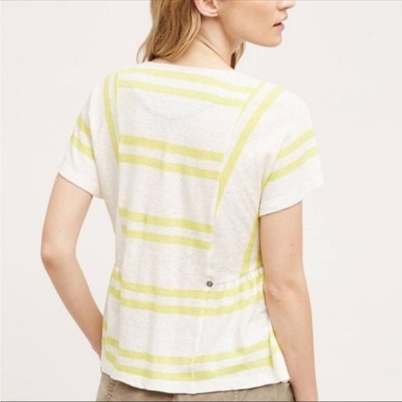 Anthropologie Postmark Hitch Stripe Linen Blend Size Medium - Picture 3 of 10